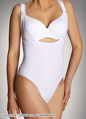 Shapewear body, without cups, waist and belly control